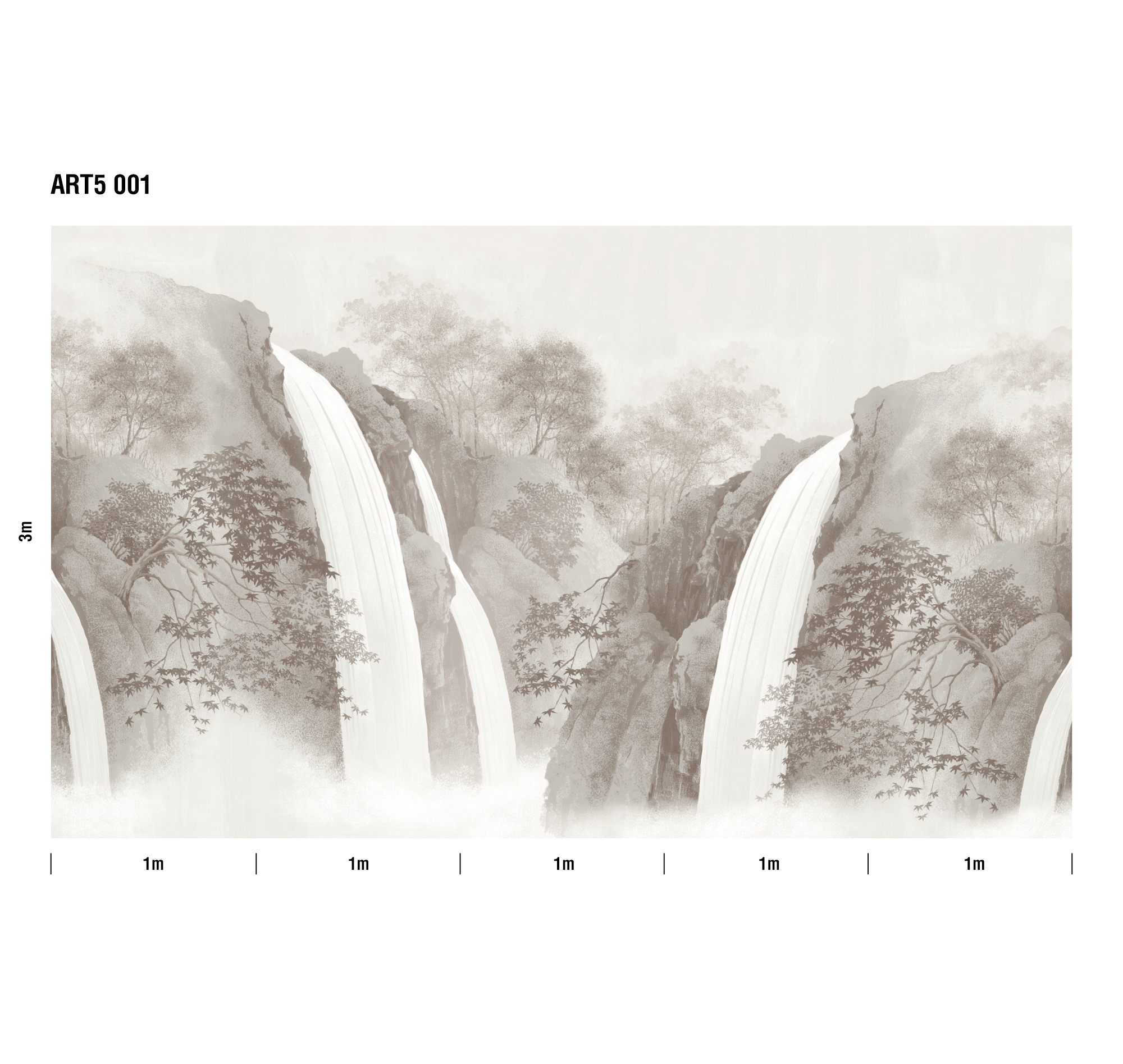 Панно Loymina Пейзаж Водопад ART5 001 3×5